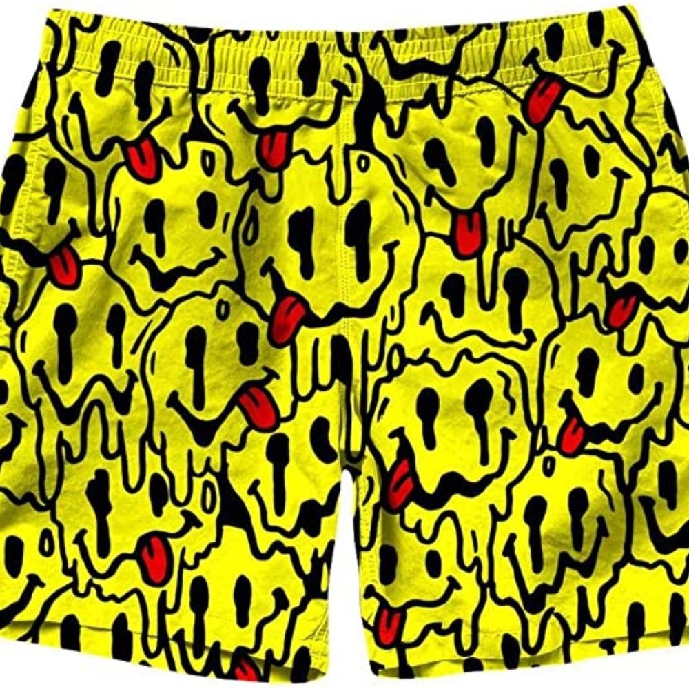 TRIPPY SMILEY FACE SHORTS